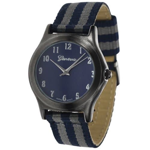GP by Brinley Canvas Striped Strap Watch