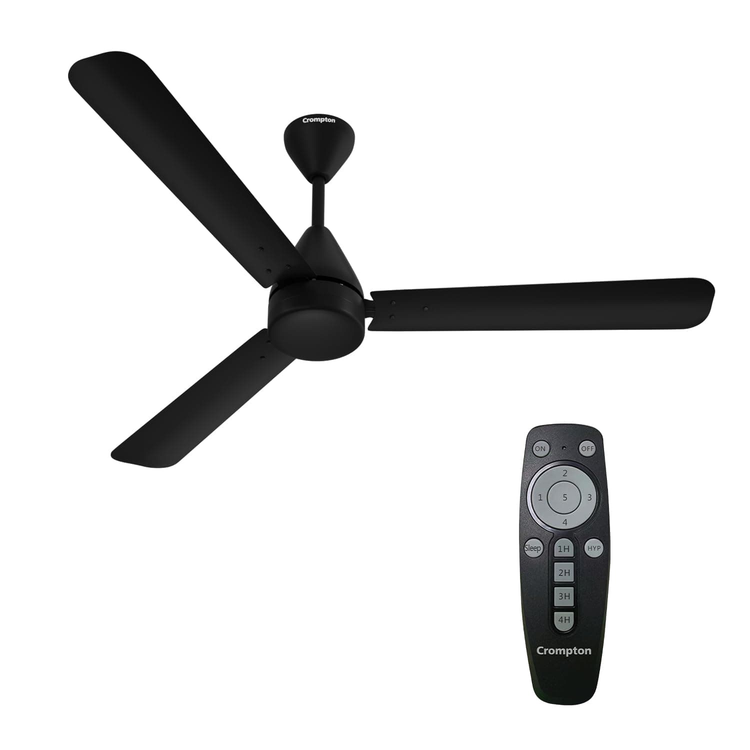 Energion Hyperjet 1200mm BLDC Ceiling Fan | Point Anywhere Remote Control | BEE 5 Star Rated Energy Efficient | Superior Air Delivery | Anti-Rust | 2 Year Manufacturer Warranty | Matte Black