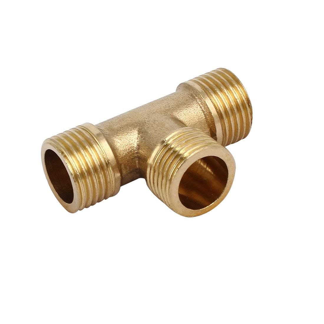 DESCTIDY 1/2BSP Male Thread Brass T Shape Equal Pipe Connecting Fitting Jointer