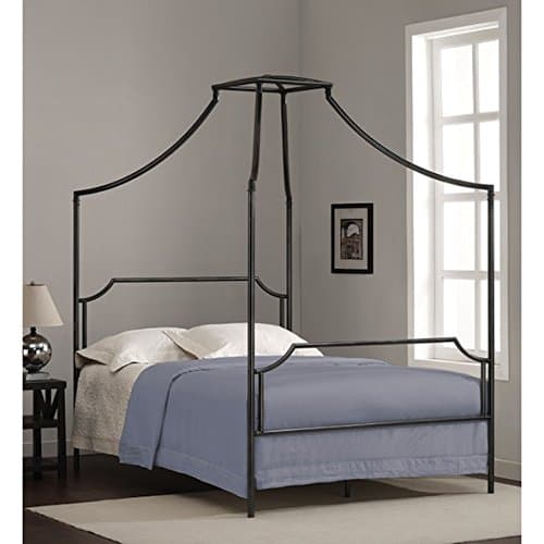 Traditional Charcoal Full-size Canopy Kids Bed Frame