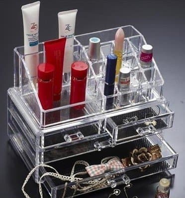 Makeup Organizer Luxury Cosmetics Acrylic Clear Case Storage Insert Holder Box