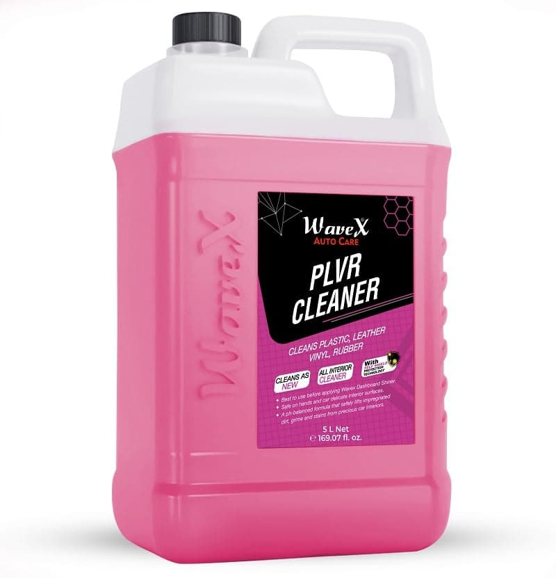 - PLVR Car Interior Cleaner (5 L) | Car Interior Cleaner for Plastic, Leather, Vinyl & Rubber | Important Car Cleaning Accessories, Works well as a Car Dashboard Cleaner & Car Leather Seat Cleaner