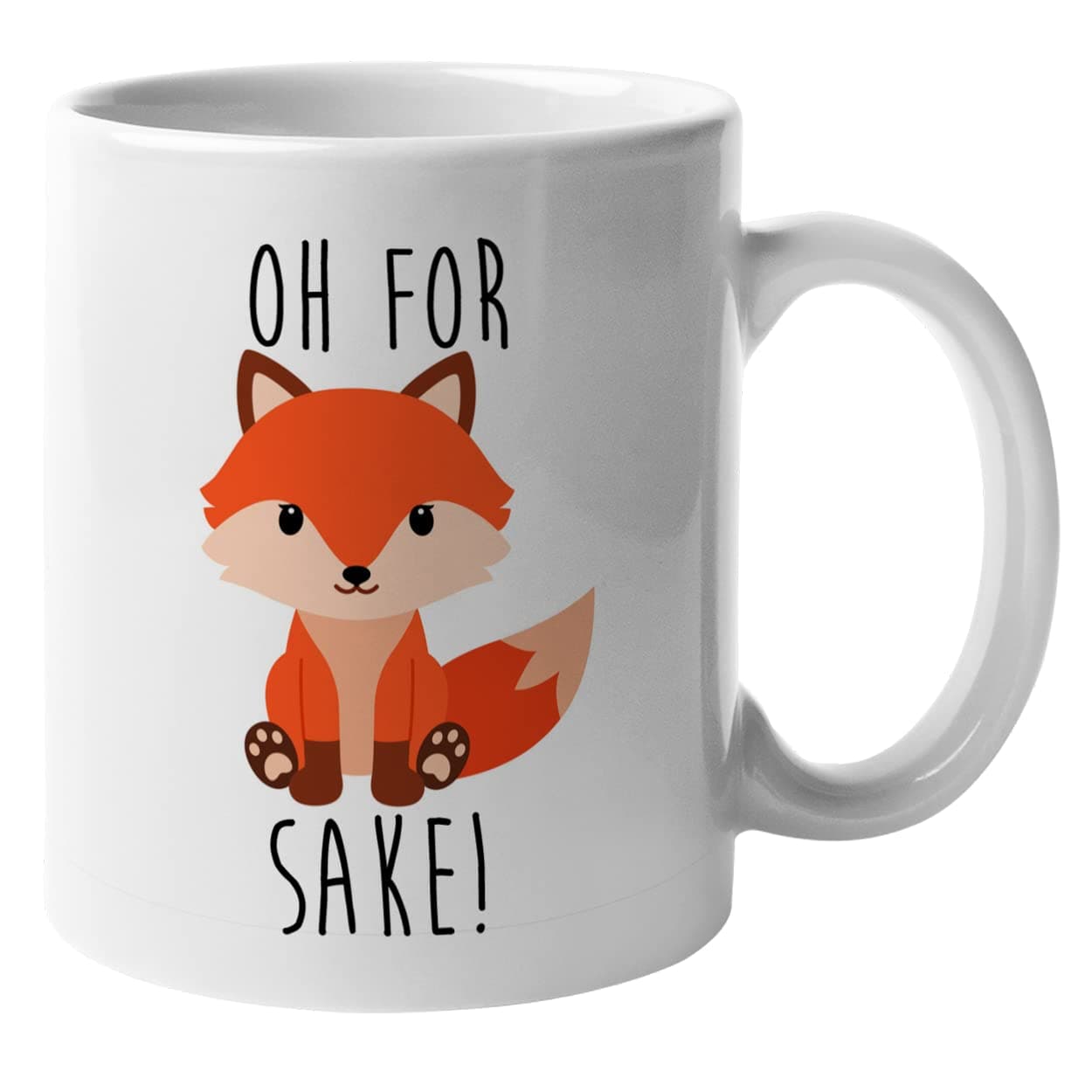 DigiPrint Graphics Oh for Fox Sake | Funny Coffee Cup | Novelty Tea Mug Gift | White, Present, Quality Printed | (MUG032)