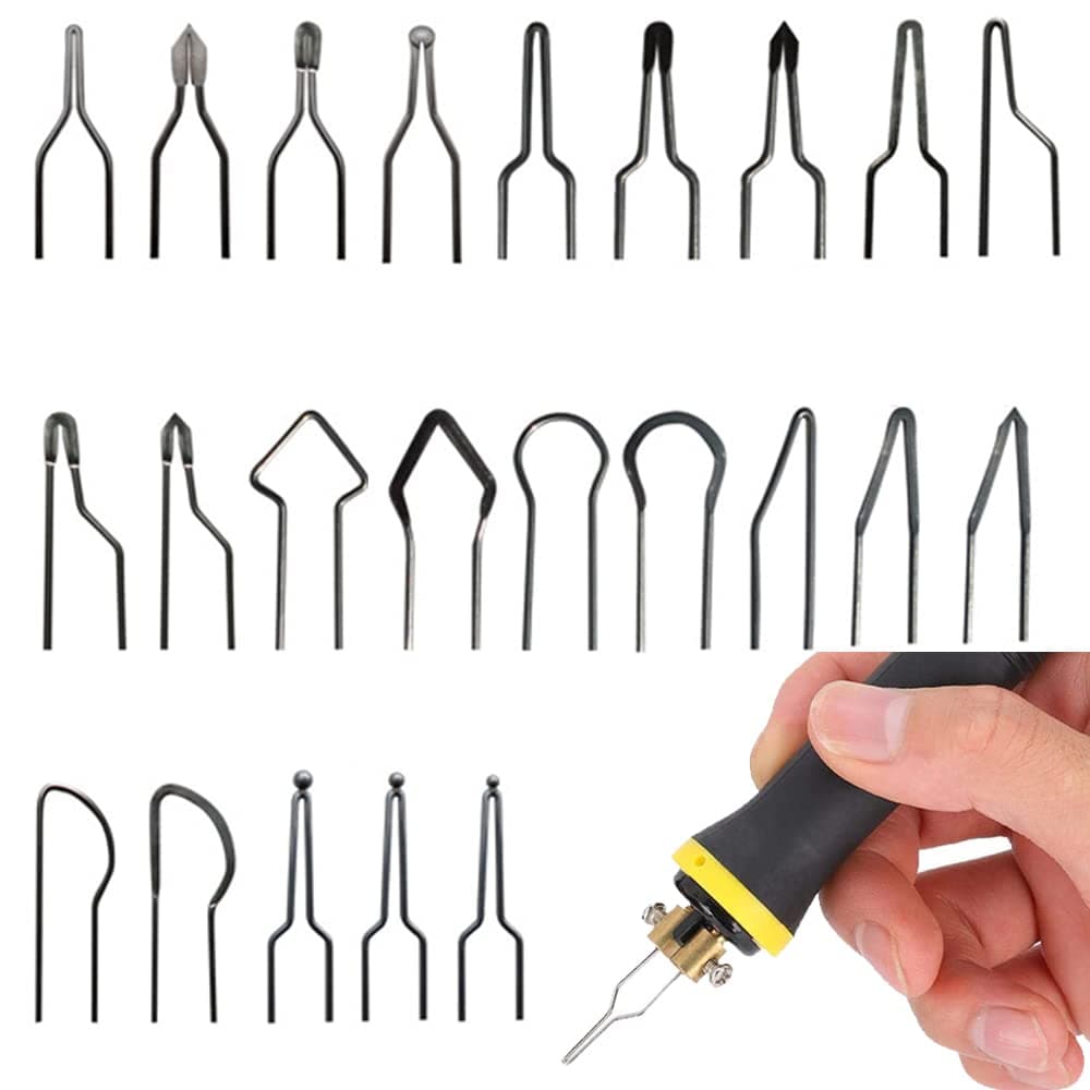 23 Pieces Pyrographic Tip Kit, Adjustable Pyrography Tips Kit, Portable Mini No Bend High Impedance Heating Wire, for Pyrography Machine, Replacement Heating Wire