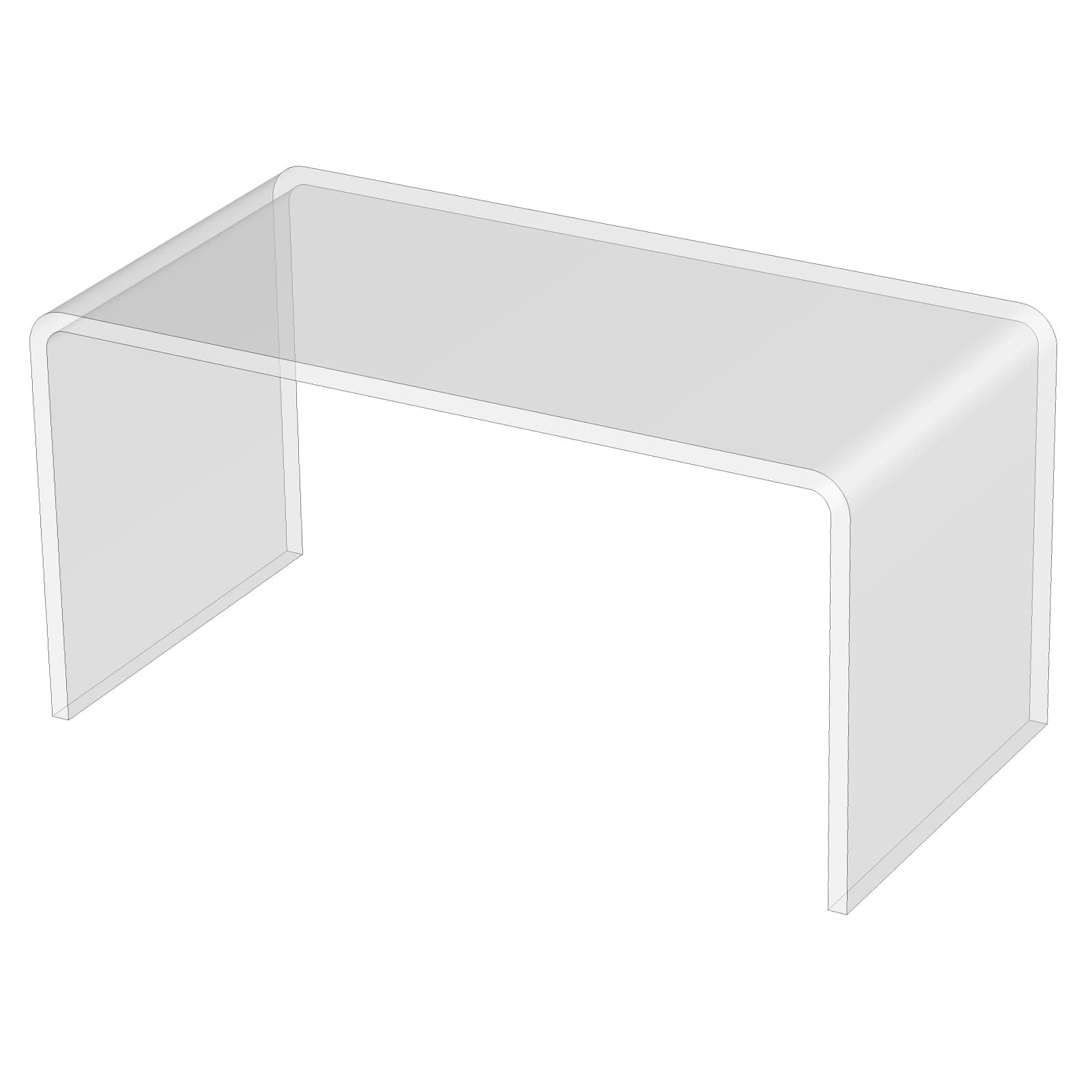 Clear Acrylic Display Risers- Premium Shelf Riser Display Stands and Plinths - Hoverstand- Made in UK (20 * 10 * 10cm, Max Load 2.5kg)