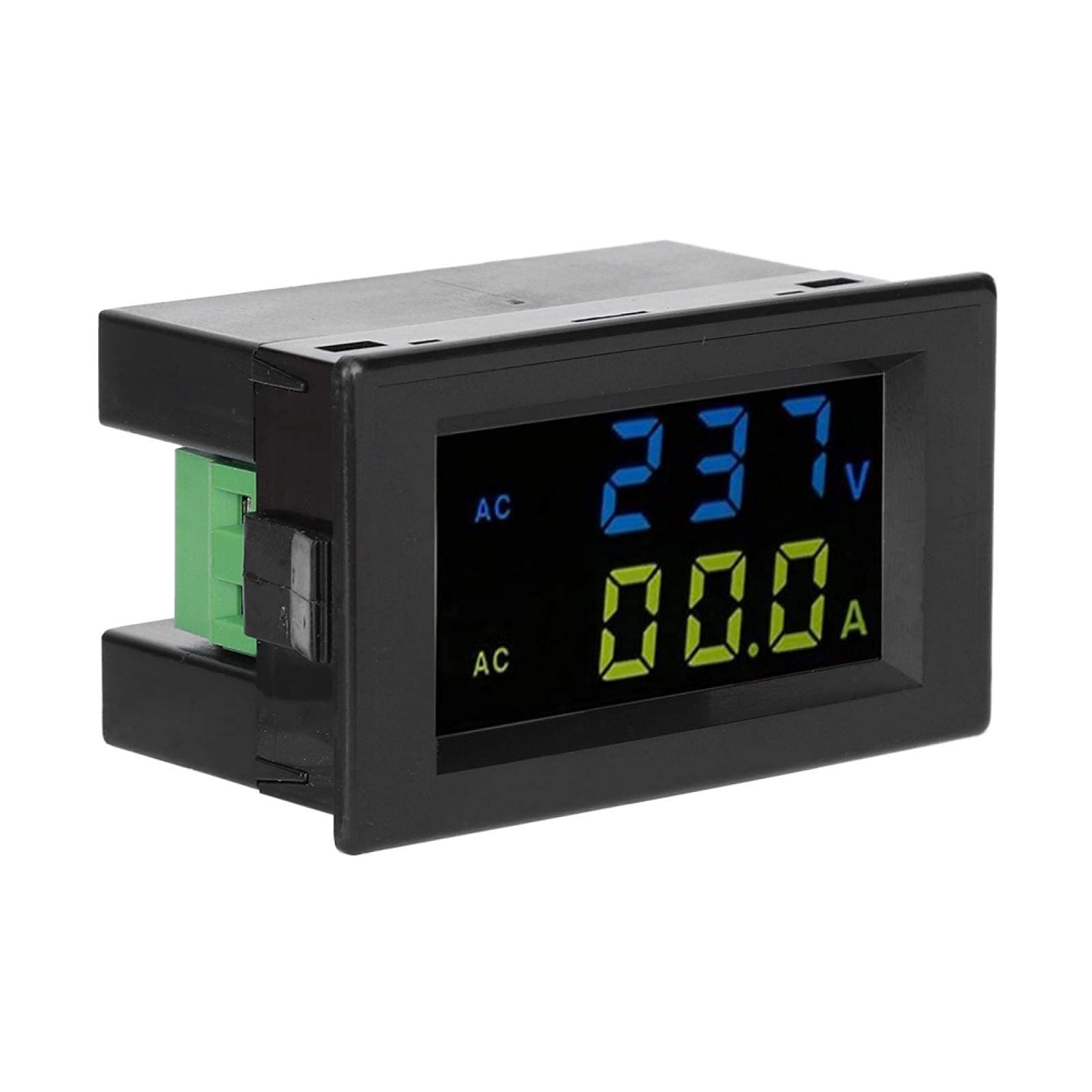 D85-2042A Portable Digital Display Voltmeter Accurate White Black Measuring Current Machine Equipment,LCD Display Mini Ammeter 100A(Double Display Black)