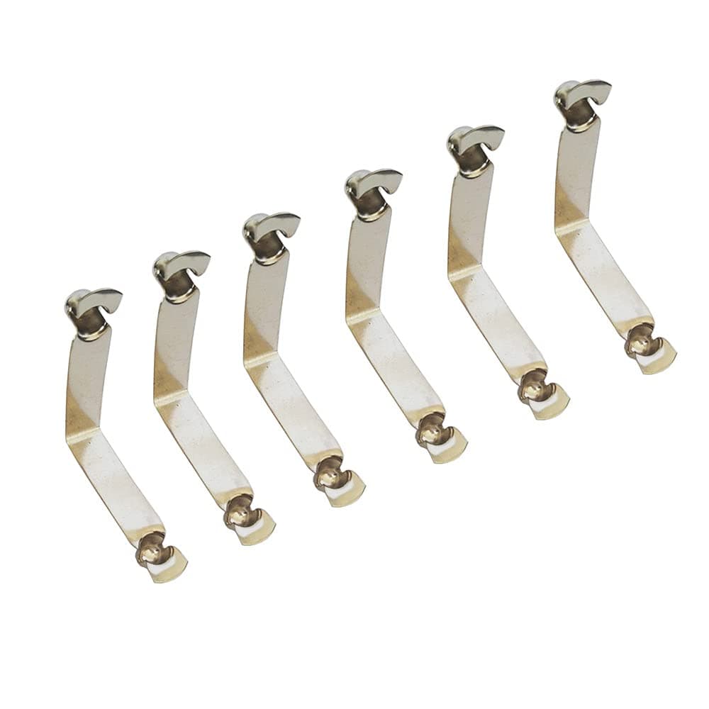 50 Pieces Double Button Diameter 4mm/5mm/6mm/8mm/9mm Clips Kayak Paddle Snap Spring Clip Tent Pole Clips (4mm Double Pin)