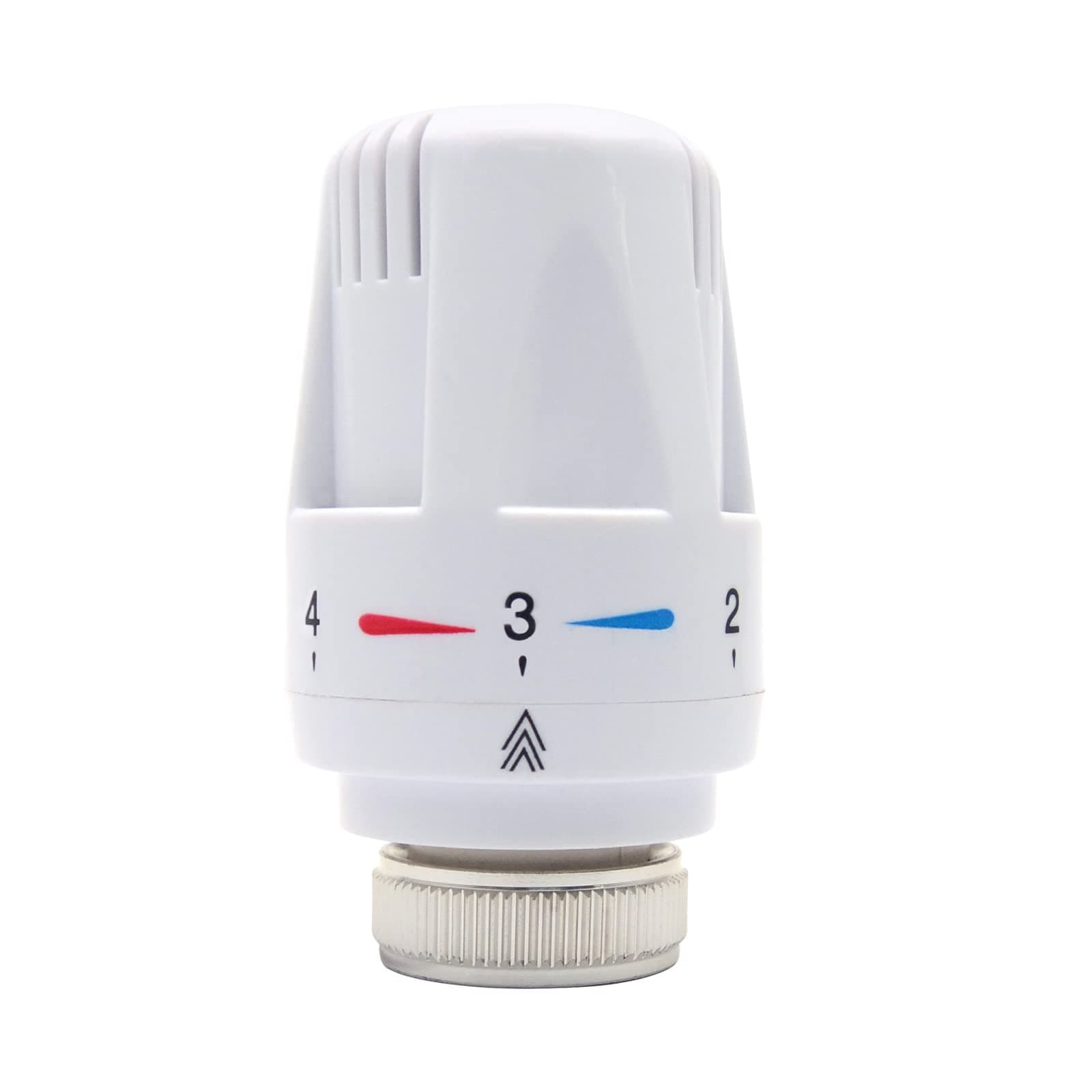 Temperature Control Valve, M30*1.5 System Thermostatic Radiator Head, Automatic Standard Radiator Valve Replacement Fixed Head, Thermostatic Radiator Valve Heating System for Home Office White