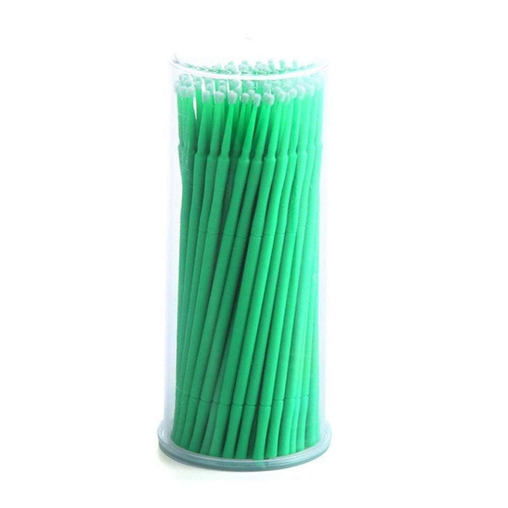 FTXJ 100Pc/Bottle Microblading Micro Swab Lint Tattoo Permanent Brushes (Green)
