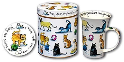 Cat-Tea 14oz Mug, Coaster and Tin