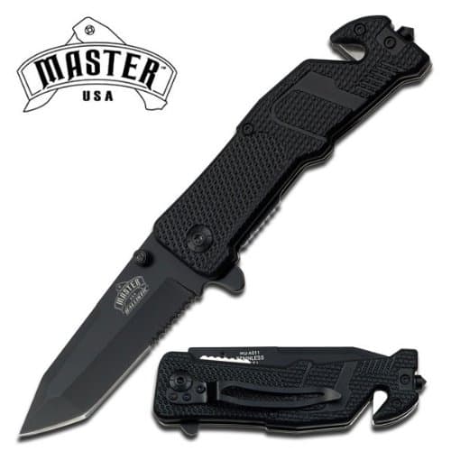 Master USA 4.5" (Closed) Tactical Folding Knife Spring Assisted Ballistic Series