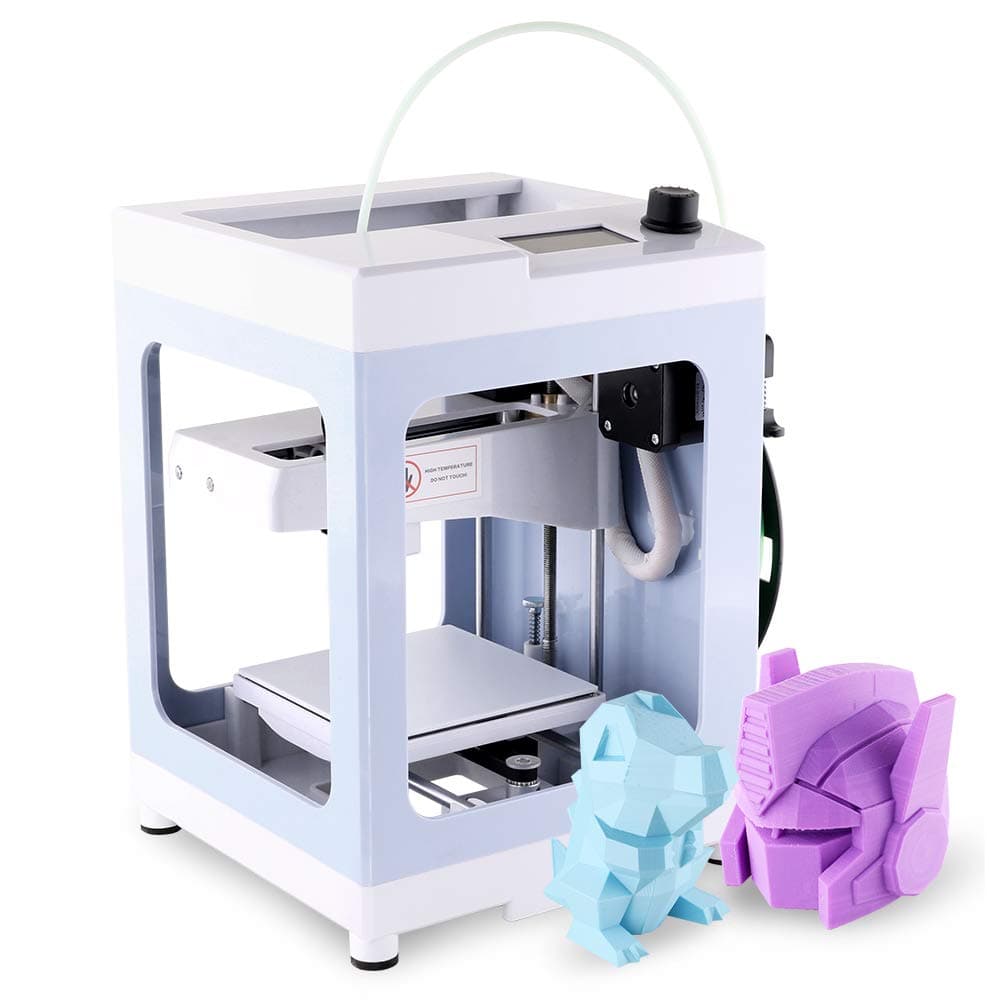 Desktop 3D Printer for Design 3D Impresora Max Size 4.3"x 4.3" x 4.9"with 200g PLA Filament TF Card and No Assembly Required Windows/Linux