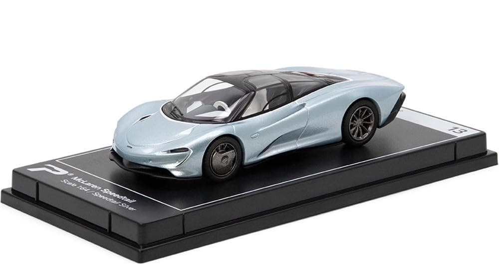 PosterCars - 1:64 Scale McLaren Speedtail Speedtail Silver Hypercar League Collection No.13
