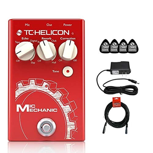 TC Electronic PolyTune 3 Ultra Compact Polyphonic Tuner for Guitar with Multiple Tuning Modes, True Bypass & Built-In BONAFIDE BUFFER Bundle with AC Power Adapter 2 x Patch Cable & (4)"Z" Guitar Pick