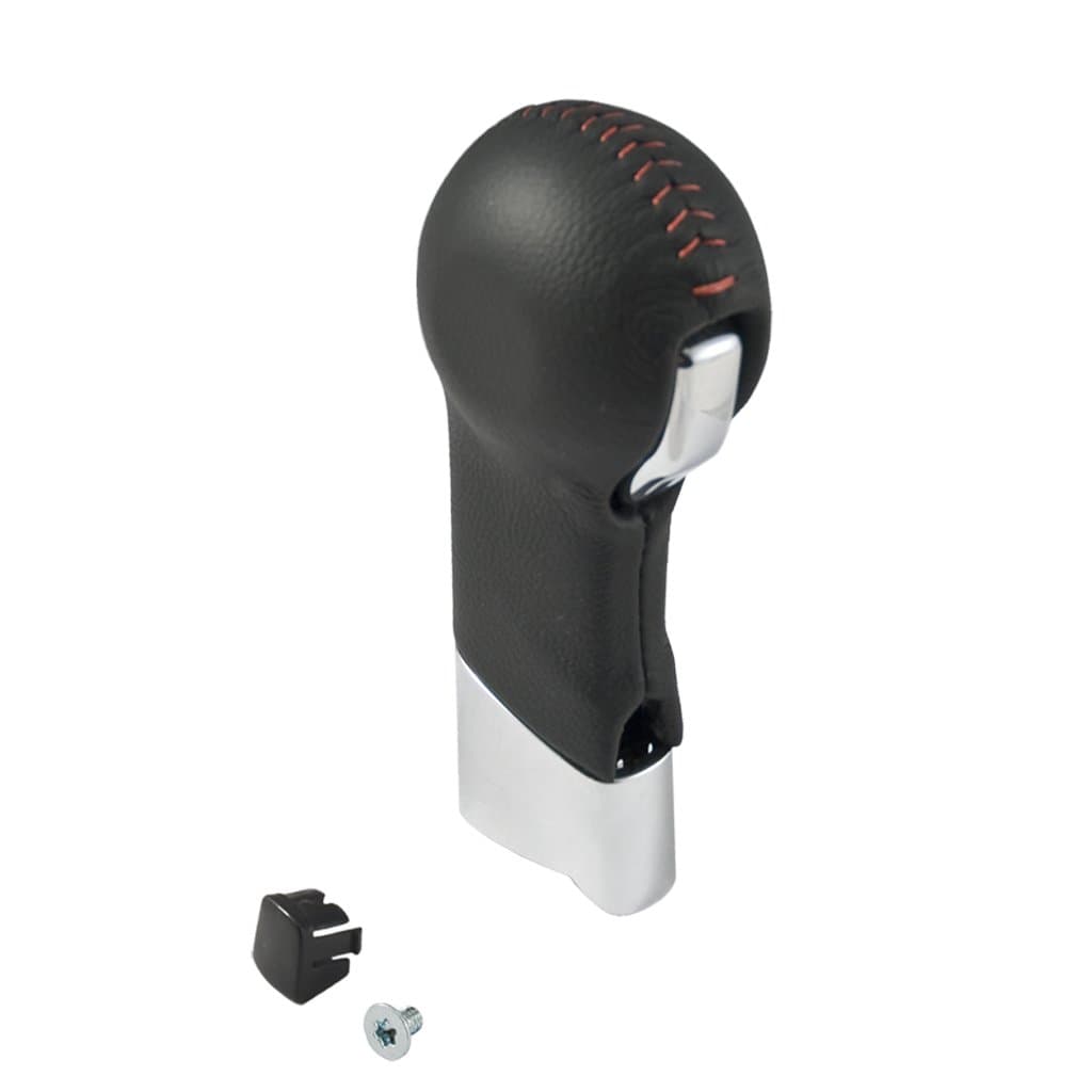 2010-15 Camaro Genuine GM Automatic Transmission Shift Knob Handle - Leather with Red Stitching