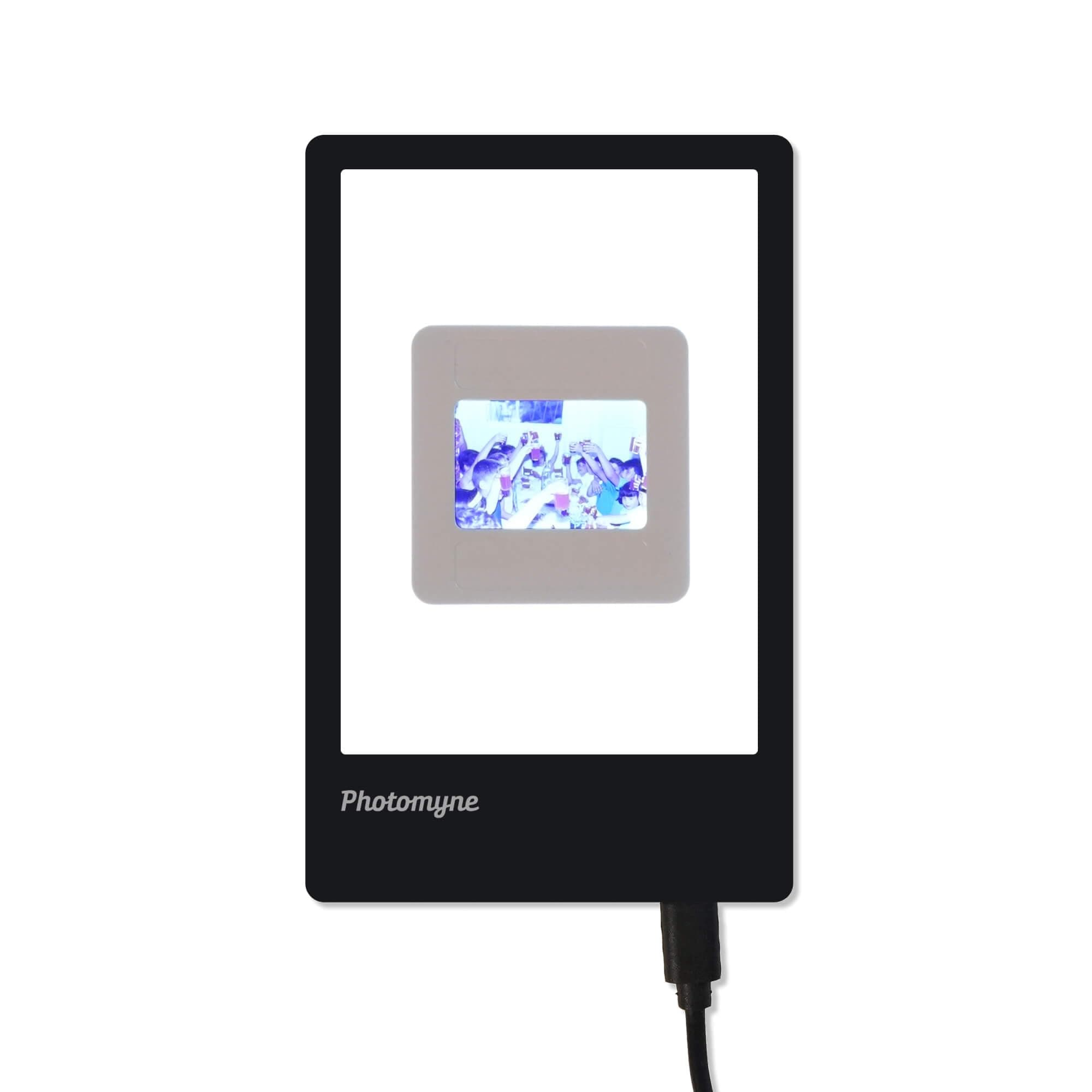 Photomyne A7 Mini Light Pad Backlight Portable Hands-Free Ultra-Thin Ultimate Brightness for Supporting Photo Slides and Film Negative Scanning (Includes USB-C Adapter) - Black (Small)