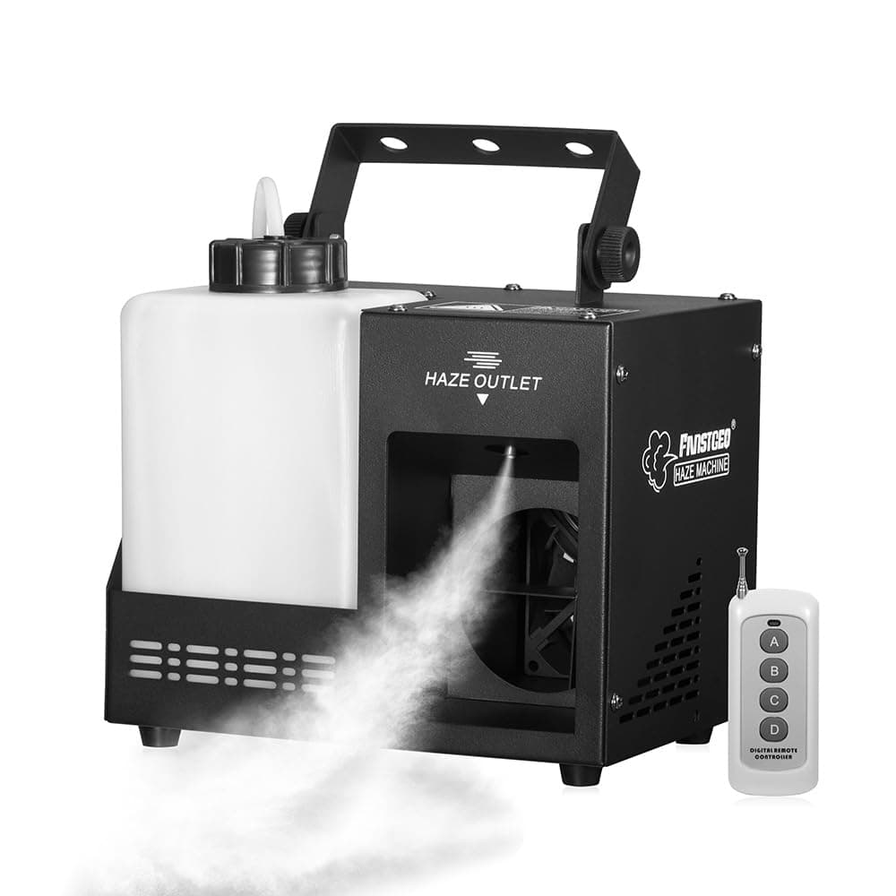 Haze Machine, Continuous Fog Machine with Wireless Remote Timer and DMX, Enhances the Light Show, Perfect for DJ Clubs, Stages, and Halloween Parties