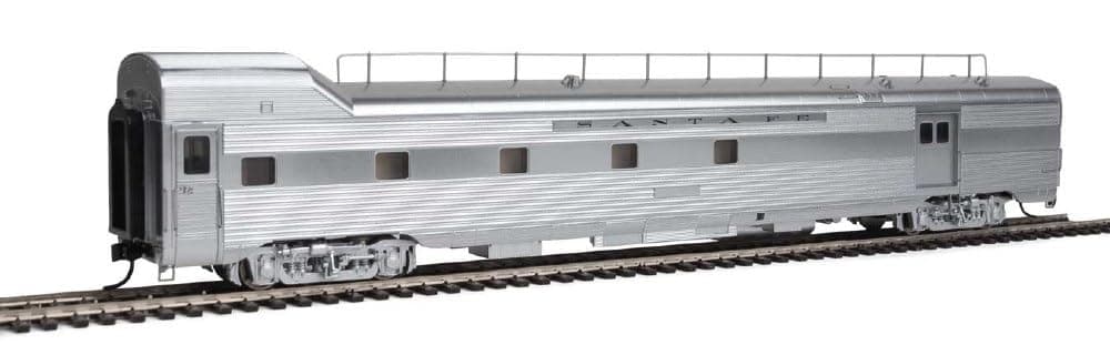 Walther Proto HO Scale 1/87 85' Pulllman-Standard Baggage-Dormitory Transition Car - Santa Fe (Real Metal Finish w/Decals)