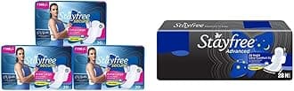 Stayfree Secure XL Cottony Sanitary Napkins with Wings, Extra Large (60 Count) & Stayfree Advanced XL All Night Sanitary napkins (28 Count)