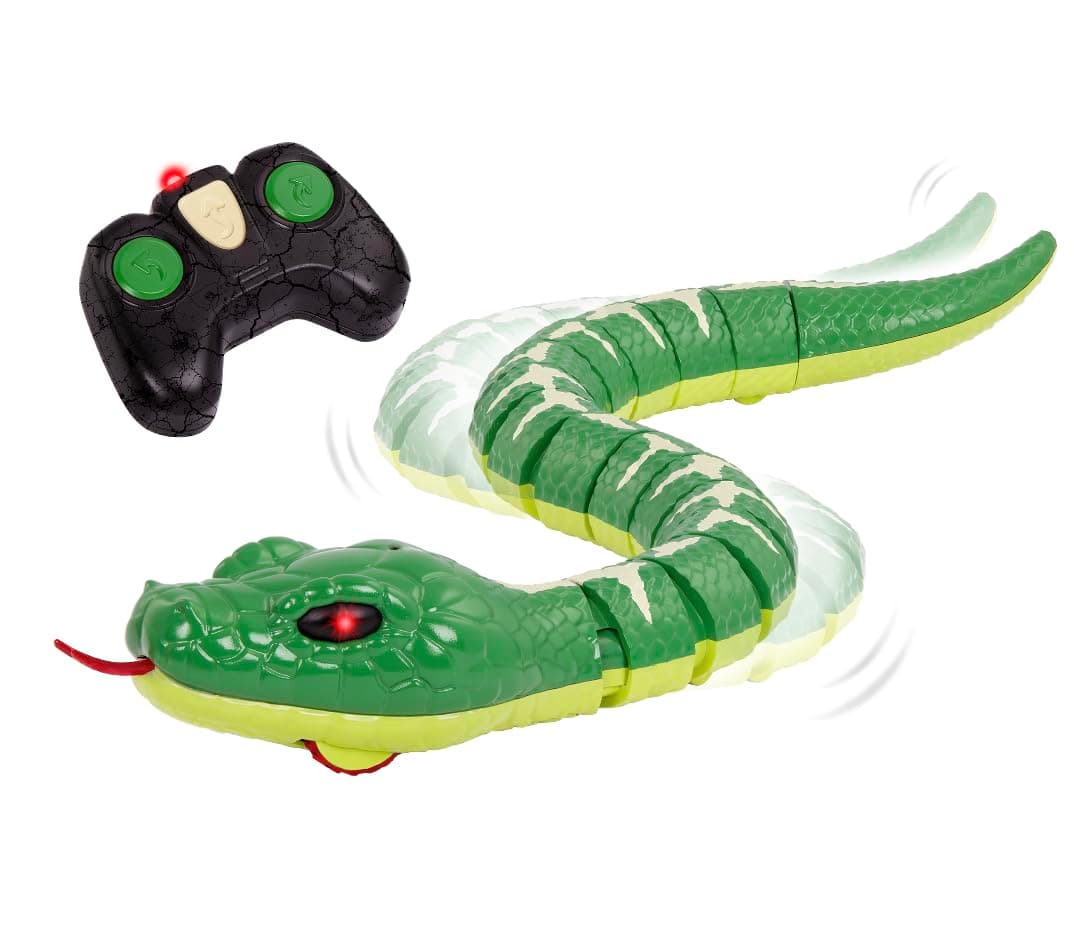 Remote Control Emerald Tree Boa Snake Toy, Realistic Moving Electronic Animal for Kids with Easy Operation, Fun Reptile Adventure, Includes Transmitter, Ages 6+ Years