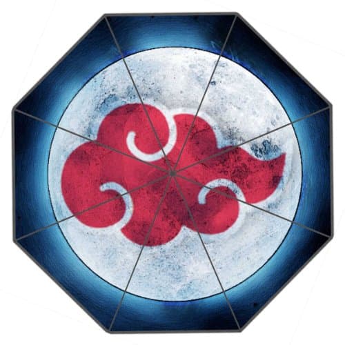 Bout it!! Custom Cool Design Akatsuki Moon Naruto Shippuden Printed Portable Fashion Foldable Umbrella!Browsing more details below--WSM-051001-008