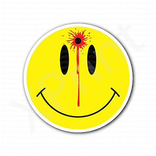 Smiley Face Bleeding Bullet Hole Sticker