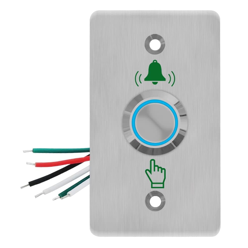 Waterproof Doorbell Button Lighted Push Switch With LED NO&NC Stainless Steel 86 * 50mm