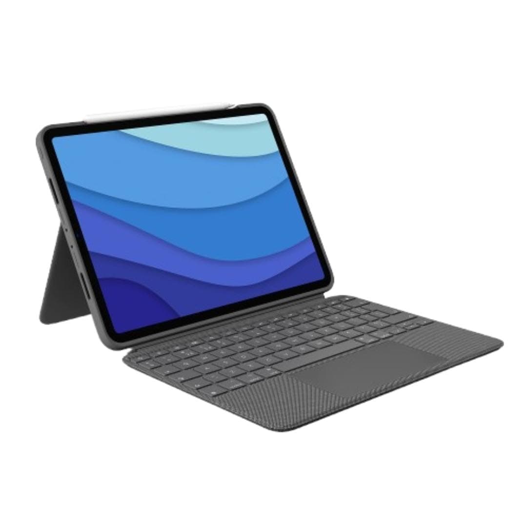 Logitech Combo Touch iPad Pro 11-inch (1st, 2nd, 3rd, 4th gen - 2018, 2020, 2021, 2022) Keyboard Case - Detachable Backlit Keyboard, Click-Anywhere Trackpad - Oxford Gray; USA Layout