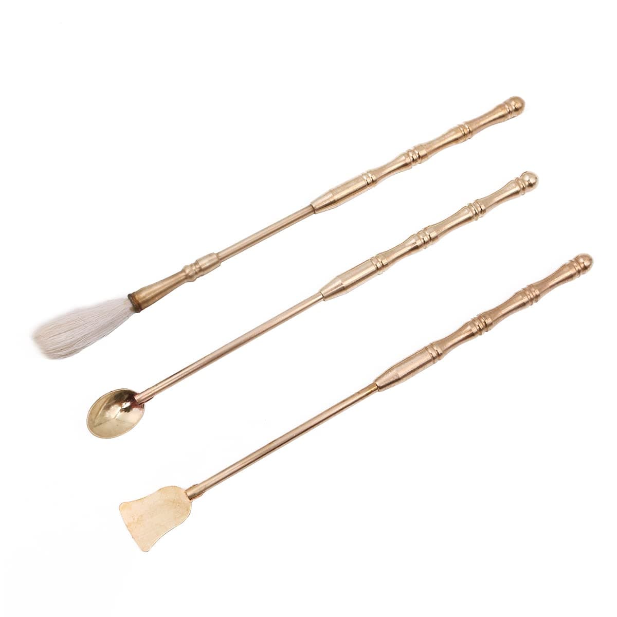 Namvo 3Pcs Incense Making Kit, Incense Mold Tool Kit Set with Incense Spoon Shovel Brush for DIY Fragrance Accessory for Yoga Meditation