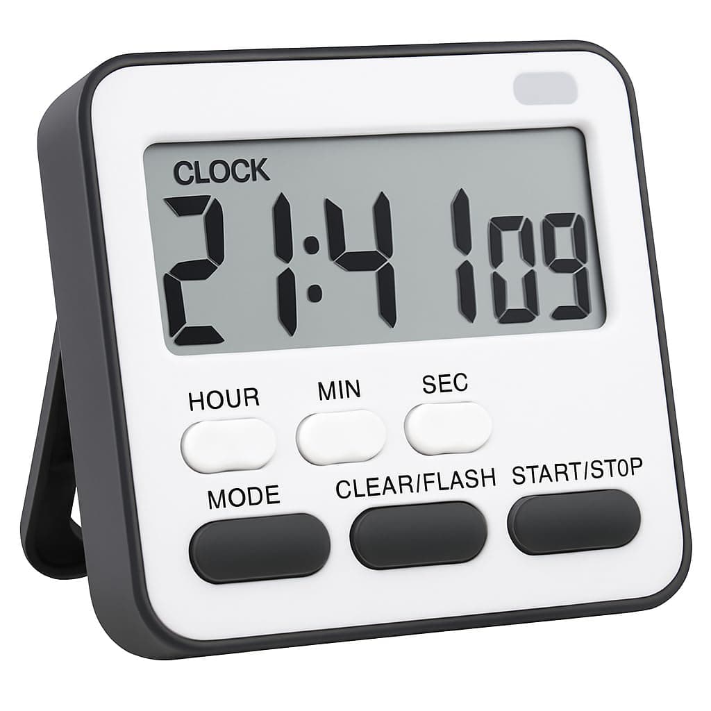Digital Kitchen Timer & Stopwatch, Large Digit Countdown, Loud Alarm Clock with Back Magnetic Retractable Stand for Cooking,Baking, Study Table, Office, Gym, Athlete and Student Accessories