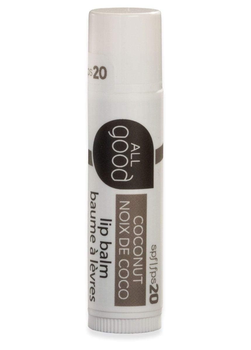 All Good SPF 20 Lip Balm for Soft Smooth Lips - Calendula, Lavender, Olive Oil, Beeswax, Vitamin E | Zinc Oxide Sun Protection (Coconut)