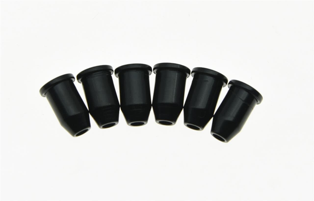 6x Black Guitar String Through Body Ferrule 1/4"(6.35mm) String Ferrules for Telecaster/Tele Guitar