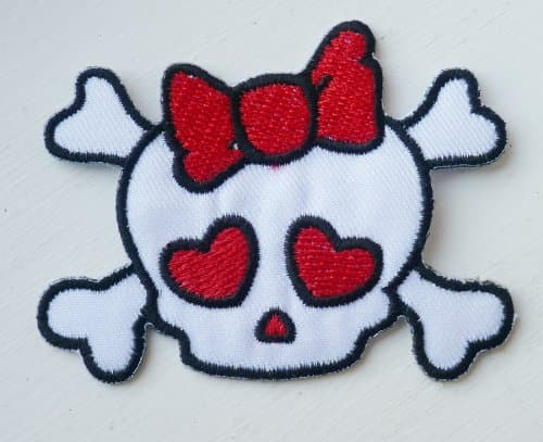 Cute Skull & Crossbones Iron Sew On Decorative Emo Goth Patch Art Craft Badge Emo Gothic from ChewyBuy