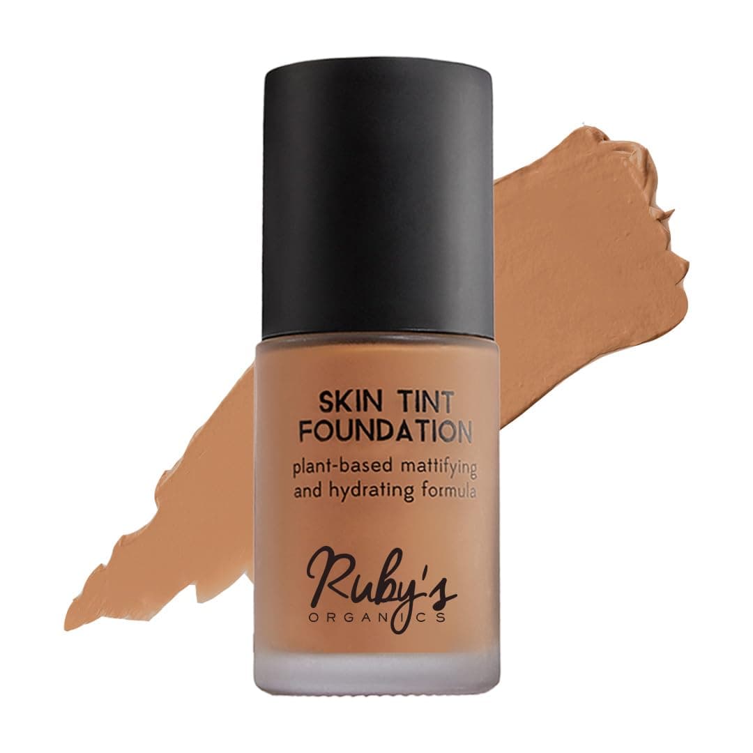 RUBY's ORGANICS Liquid Foundation for Face Makeup-Waterproof, Full Coverage Blendable, Long Lasting, Matte Finish and Poreless, Normal to Oily Skin, Vegan, Paraben and Silicon-Free, Shade D 03, 30 Ml