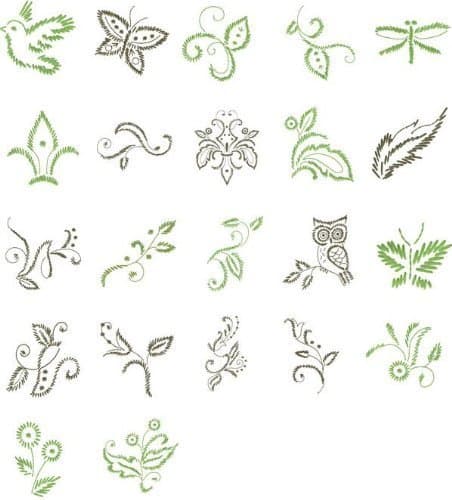 Oesd Embroidery Machine Designs Cd Seed Stitch Meadow