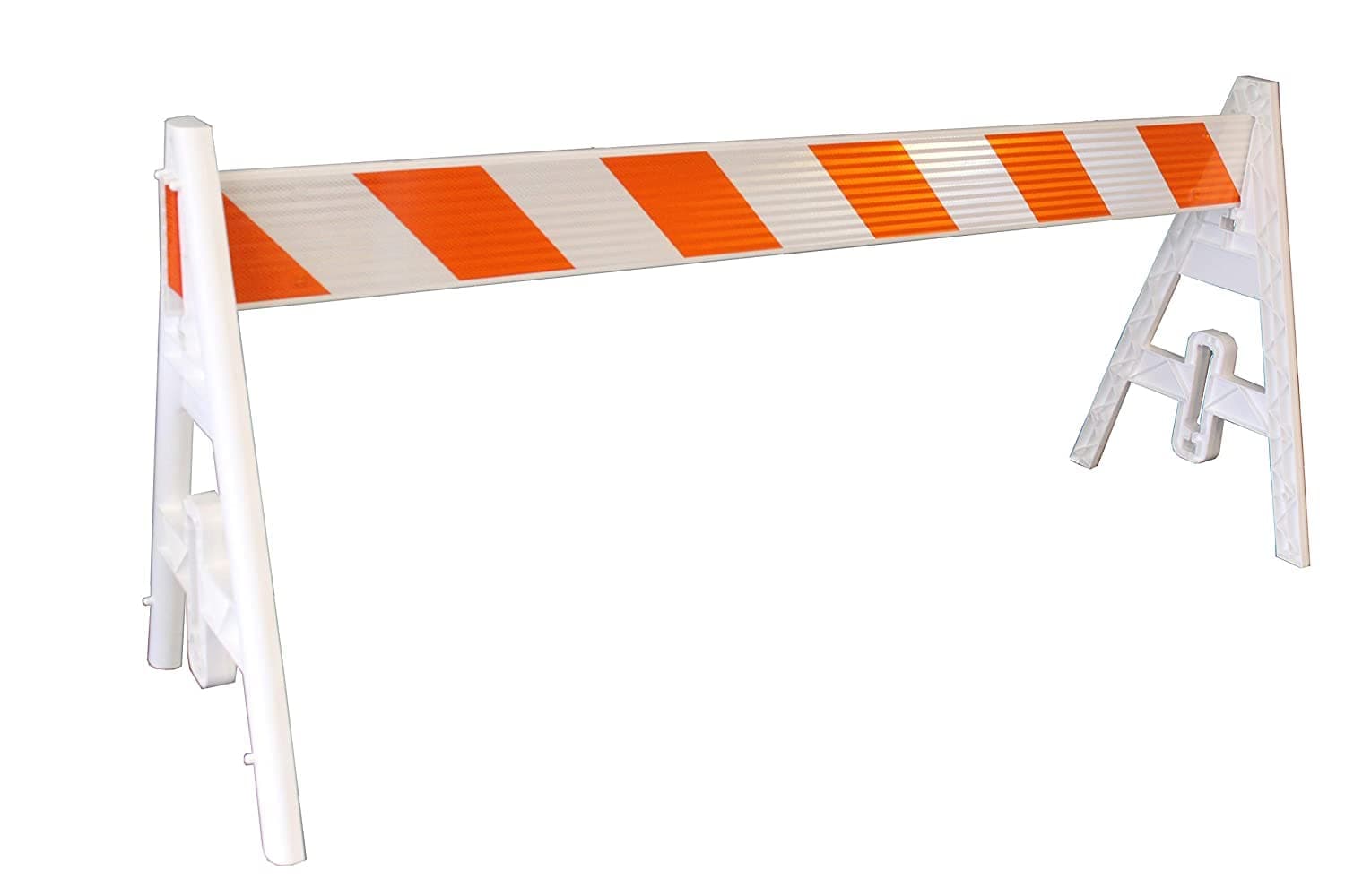 Type 1 A-Frame Plastic Barricade with Reflective Double Sided 5 Foot Rail (A-Frame Legs and Barricade Rails will ship separately)