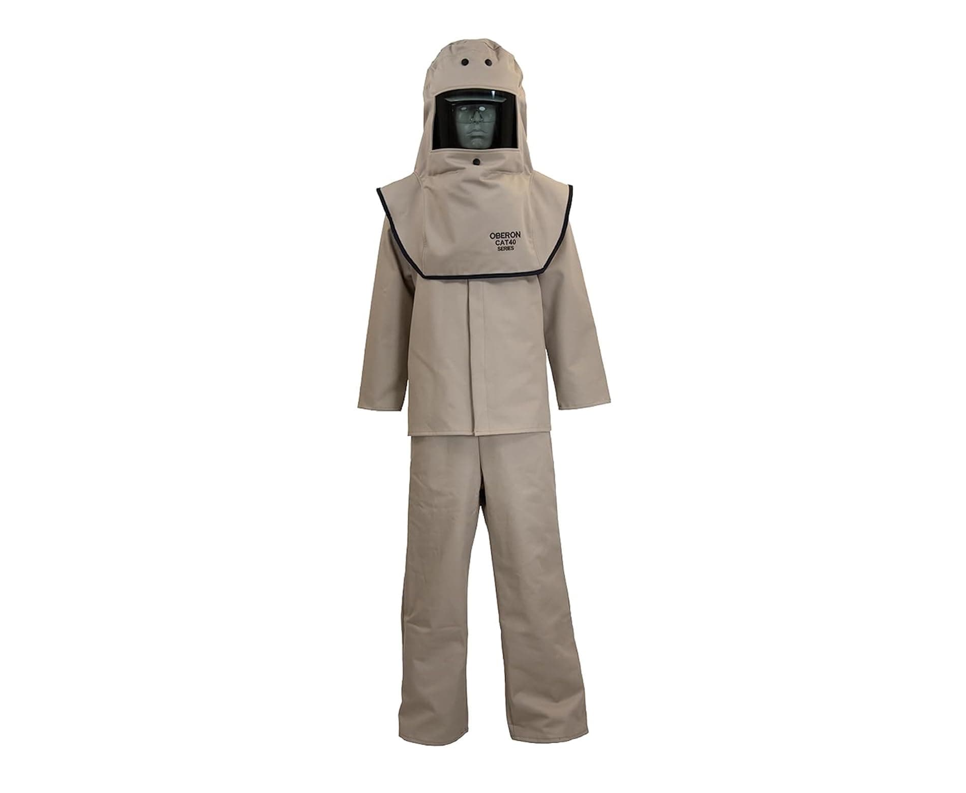 Oberon Arc Flash Kit - 40 CAL- Includes Arc Flash Hood, Coat and Bib Suit- CAT SERIES