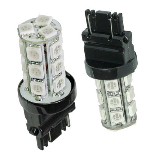 3157 LED red bulbs 18 SMD ultra bright 2pc