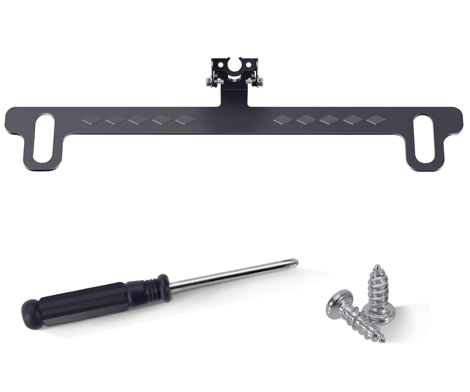 No-Drill Camera License Plate Bracket - Adjustable Mount for Backup Camera, Dash Cam, Mirror Cameras, & CarPlay - Universal Fit for Most Vehicles, Easy Installation, Rust-Resistant, Durable Design