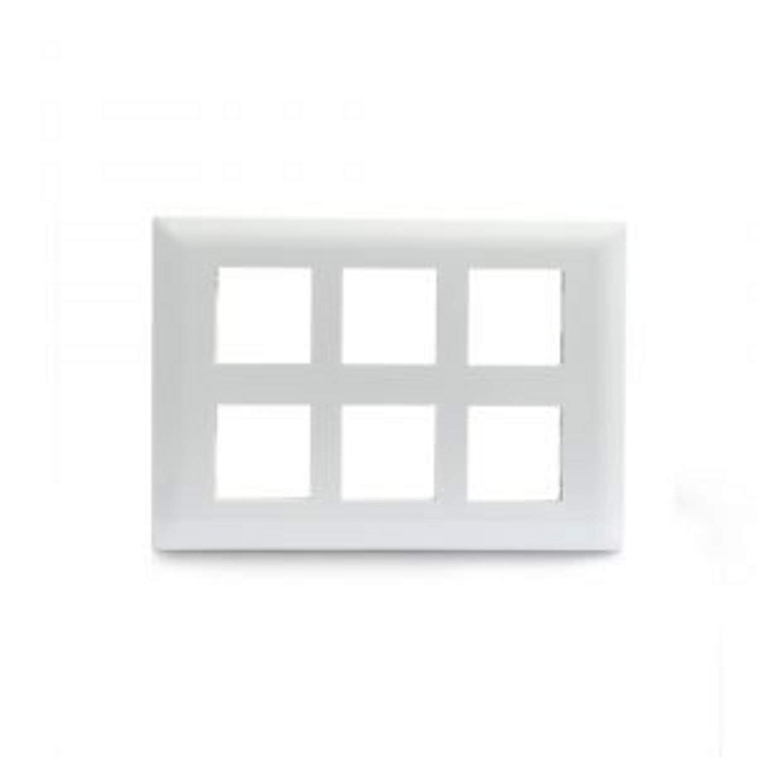 P0712 Livia Plastic 12 Module Grid and 12 Module Cover Frame (White)