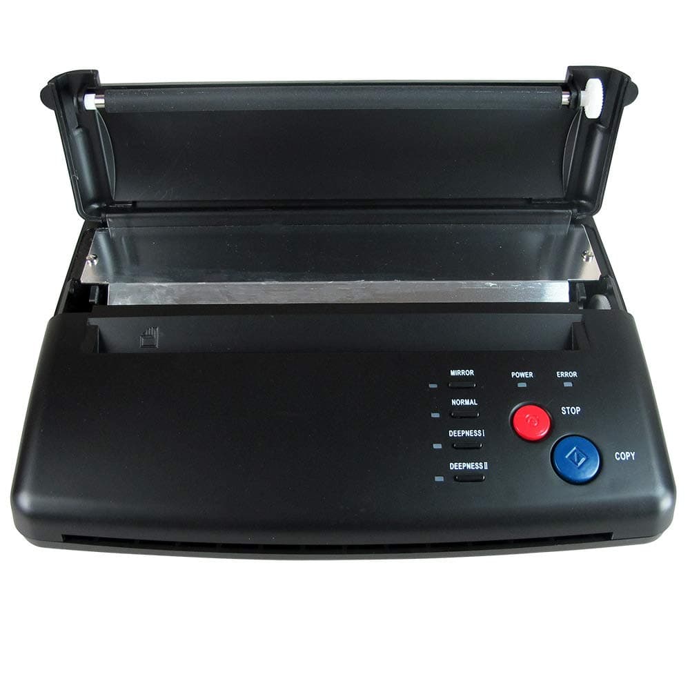 WOOLIY Professional Tattoo Transfer Stencil Machine Thermal Copier Printer Black with 1 pc Bonus Transfer Paper