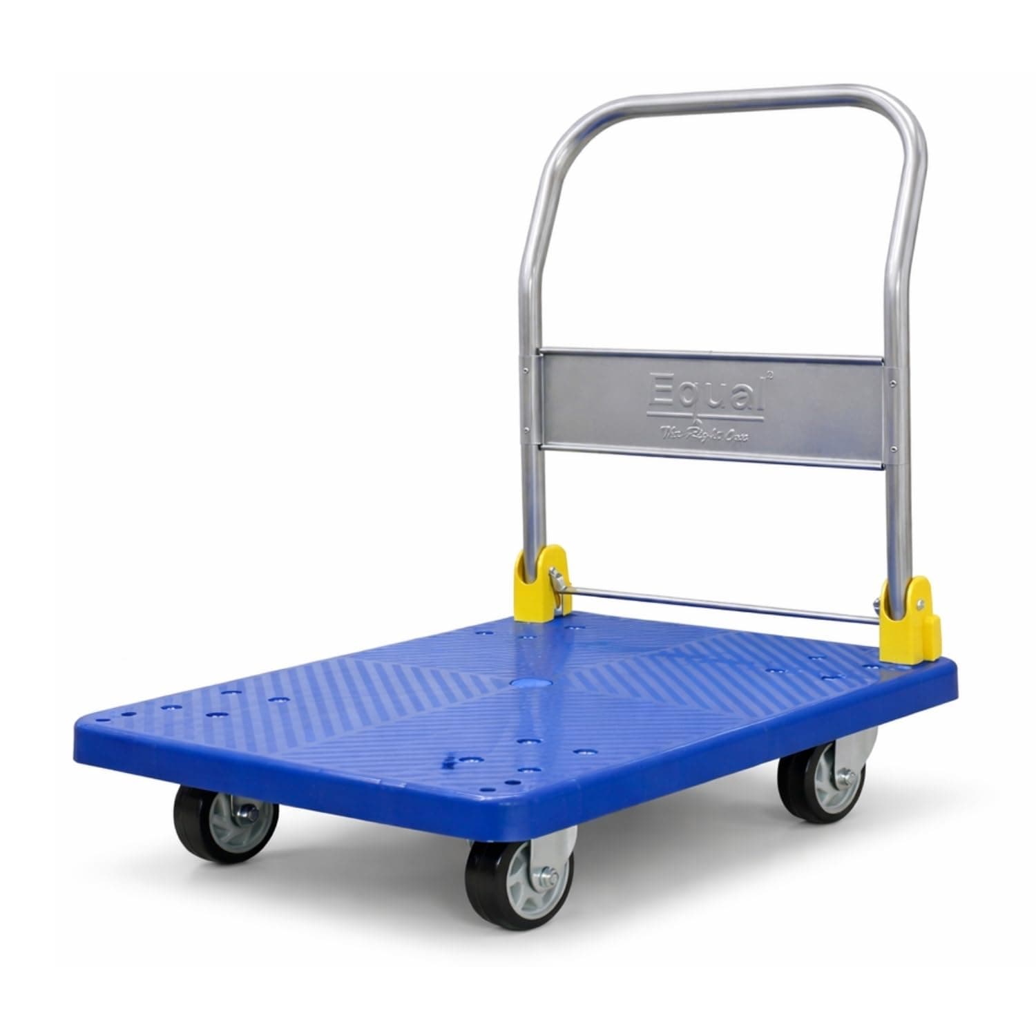 Equal 150kg Portable Foldable Platform Trolley - Heavy-Duty PP Frame - 360 Degree Rotating High-Density PU Wheels - 1-Year Warranty - Home, Warehouse and Industrial Use (72cm x 48cm)