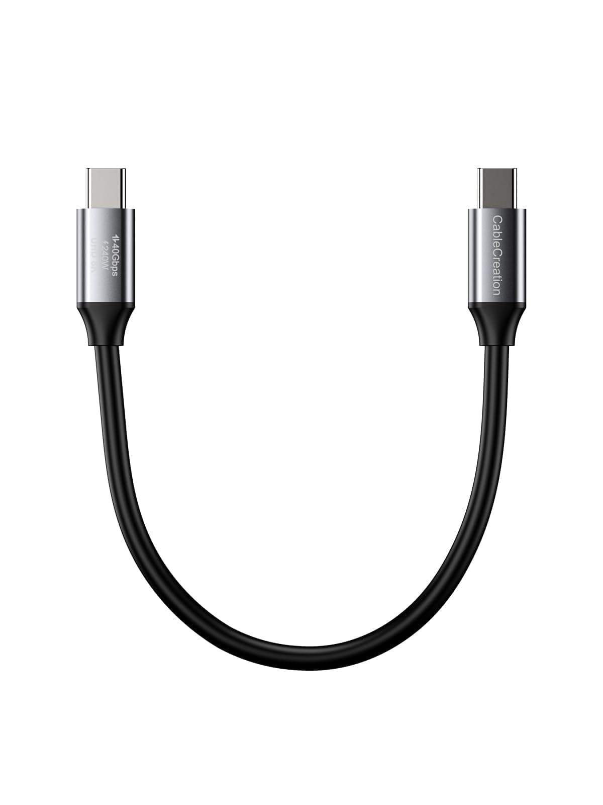 CableCreation 0.15M Short USB 4 Converter Cable, Thunderbolt 4 Cable 40Gbps, 240W, 8K@60Hz, Thunderbolt 3, Thunderbolt 4 and Devices with USB-C Port