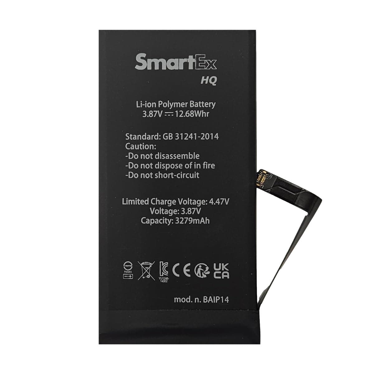 Smartex® Battery compatible with iPhone 14 | Capacity 3279 mAh |Replacement Battery without Recharging Cycles