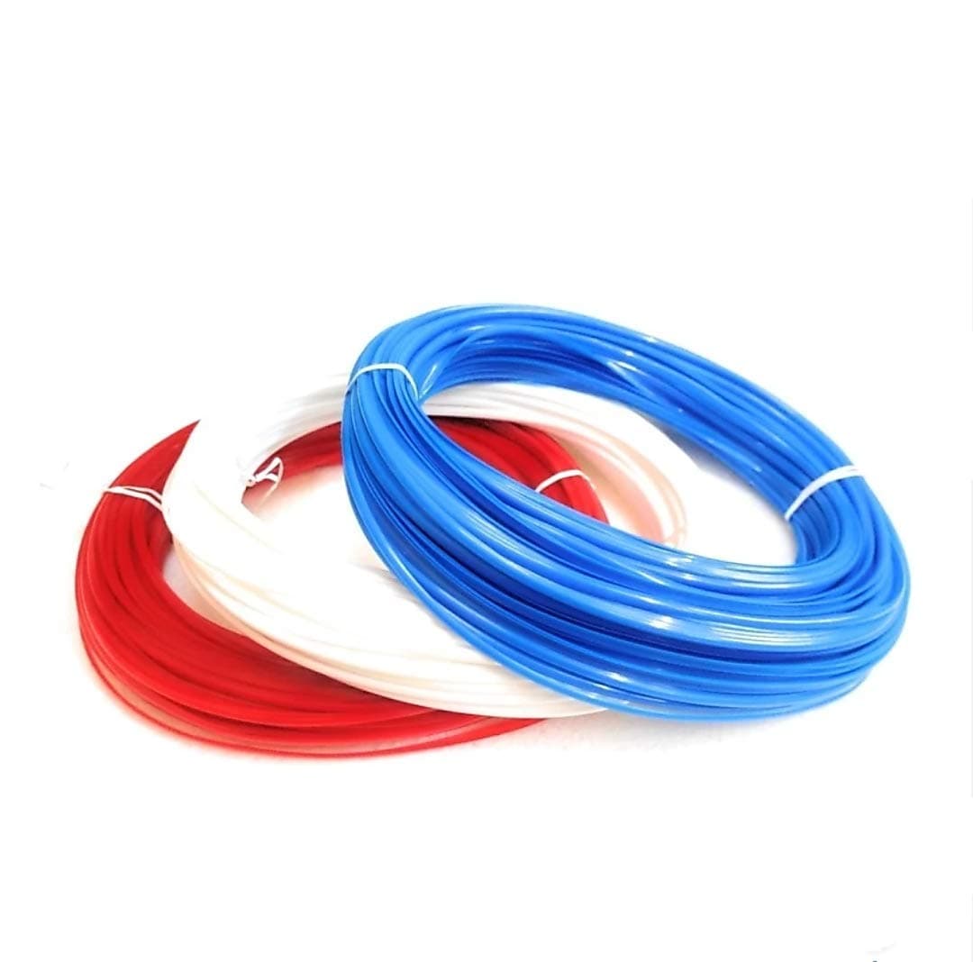 GURUDEV CRAFTS Plastic Broom Wire for Craft Work, Basket , Flower vases Making , RED, White, Blue, 80 m Each - Pack of 3
