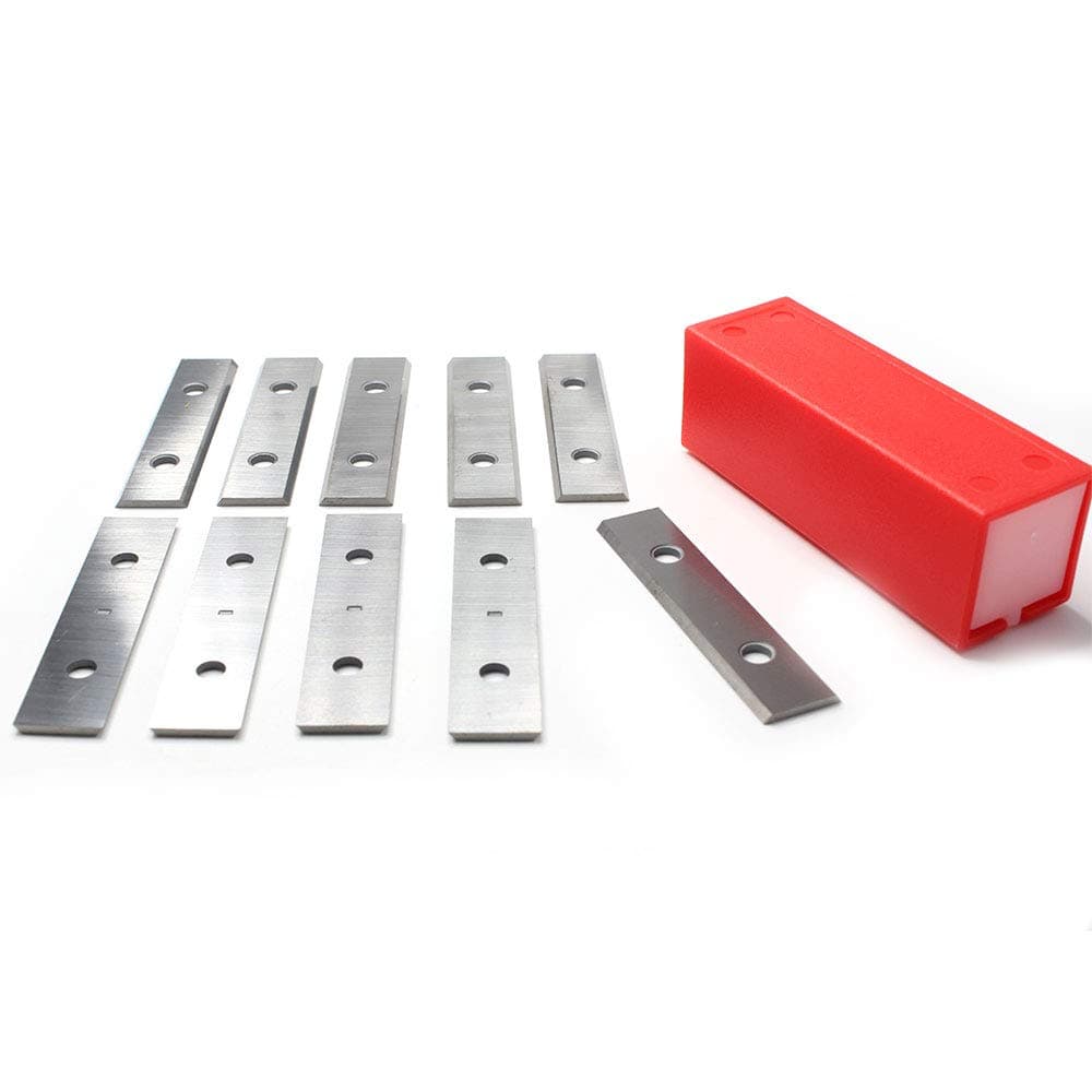 Replacement 2 Inch(50mm) Double Edge Carbide Tungsten Scraper for Scraping on Paint,Decals Glass Window, Floor,Stickers Labels, Glue Varnish, Metal and Concrete, Pack of 10