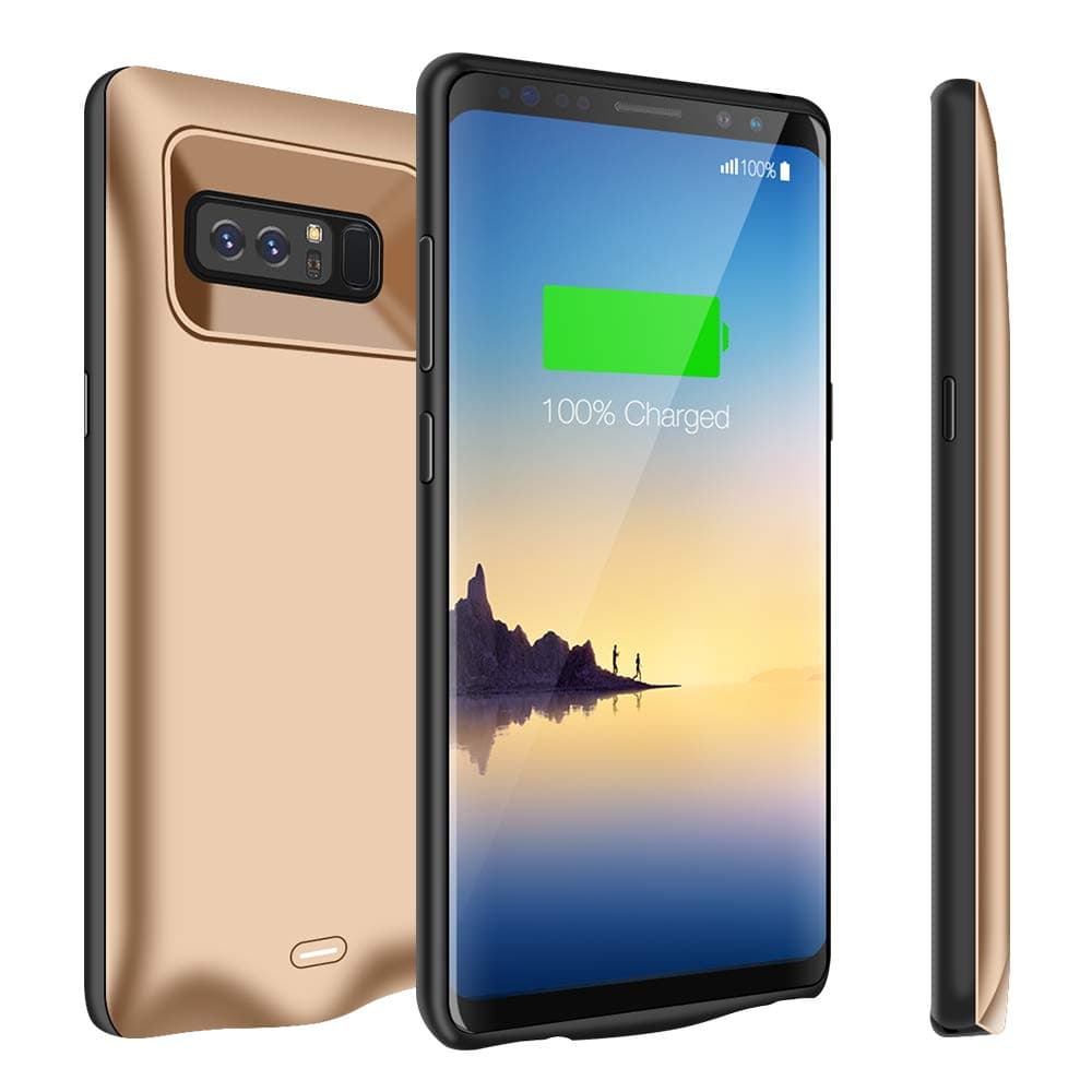 Modernway Galaxy Note 8 Battery Case, 5500mAh Extend Rechargeable Battery Charger Case, Portable Charging Case for Samsung Galaxy Note 8-Gold