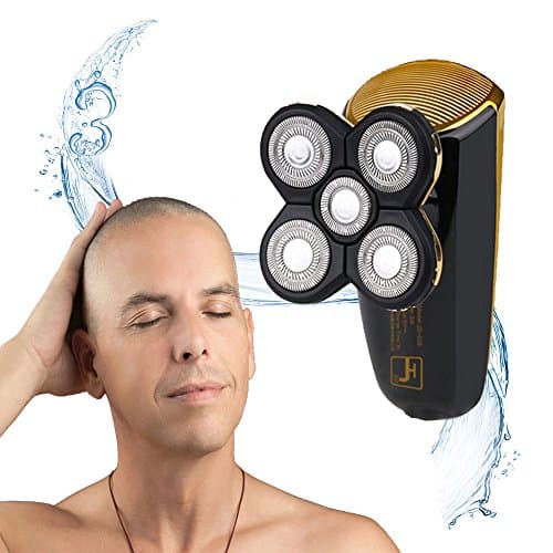 Bald Head Shaver and Beard Trimmer 2 in 1 Five Headed Flex Shaver Head Clippers with Double Loop Sharp Knife Nets Quickly Make You Clean by Yartar