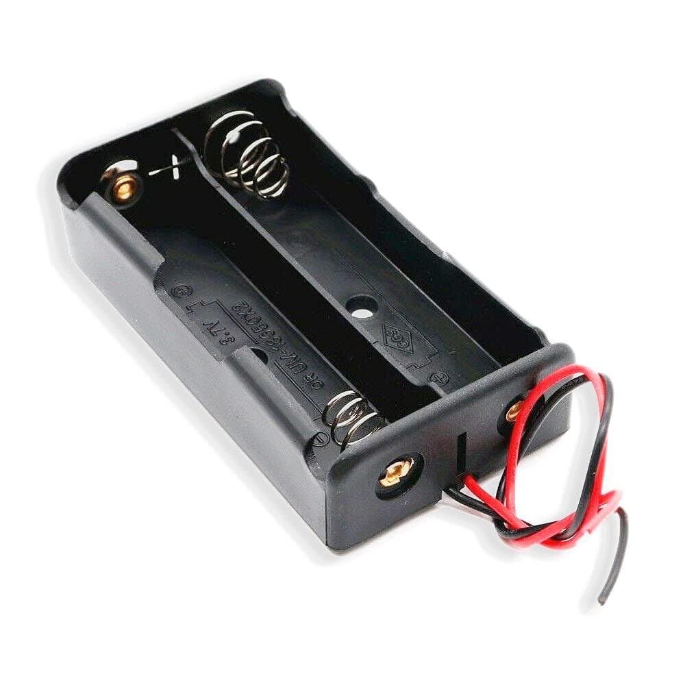 18650 Lithium Battery Holder Case/Mount/Socket DIY KIT for 3.7V Battery Dual Storage Slots for Power Supply - 1pcs