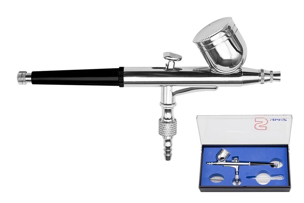 G3 Doual-Action Gravity Feed 0.3mm Nozzle Airbrush for Modeling ioramasBody Art Nail Art Cake Decorating Paint Work and Makeup